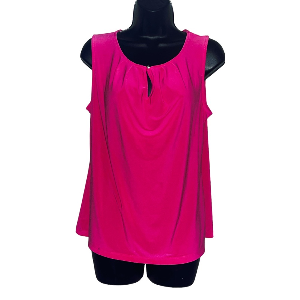 Tahari Levine Studio Pink Sleeveless Tank Suit Top Vintage